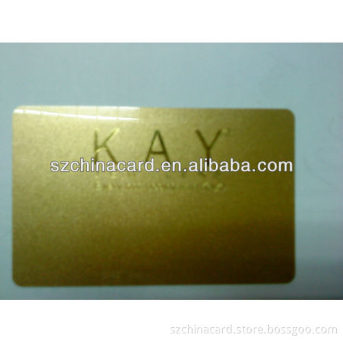 Hot Stamping Printed PVC Gold Membership Card
